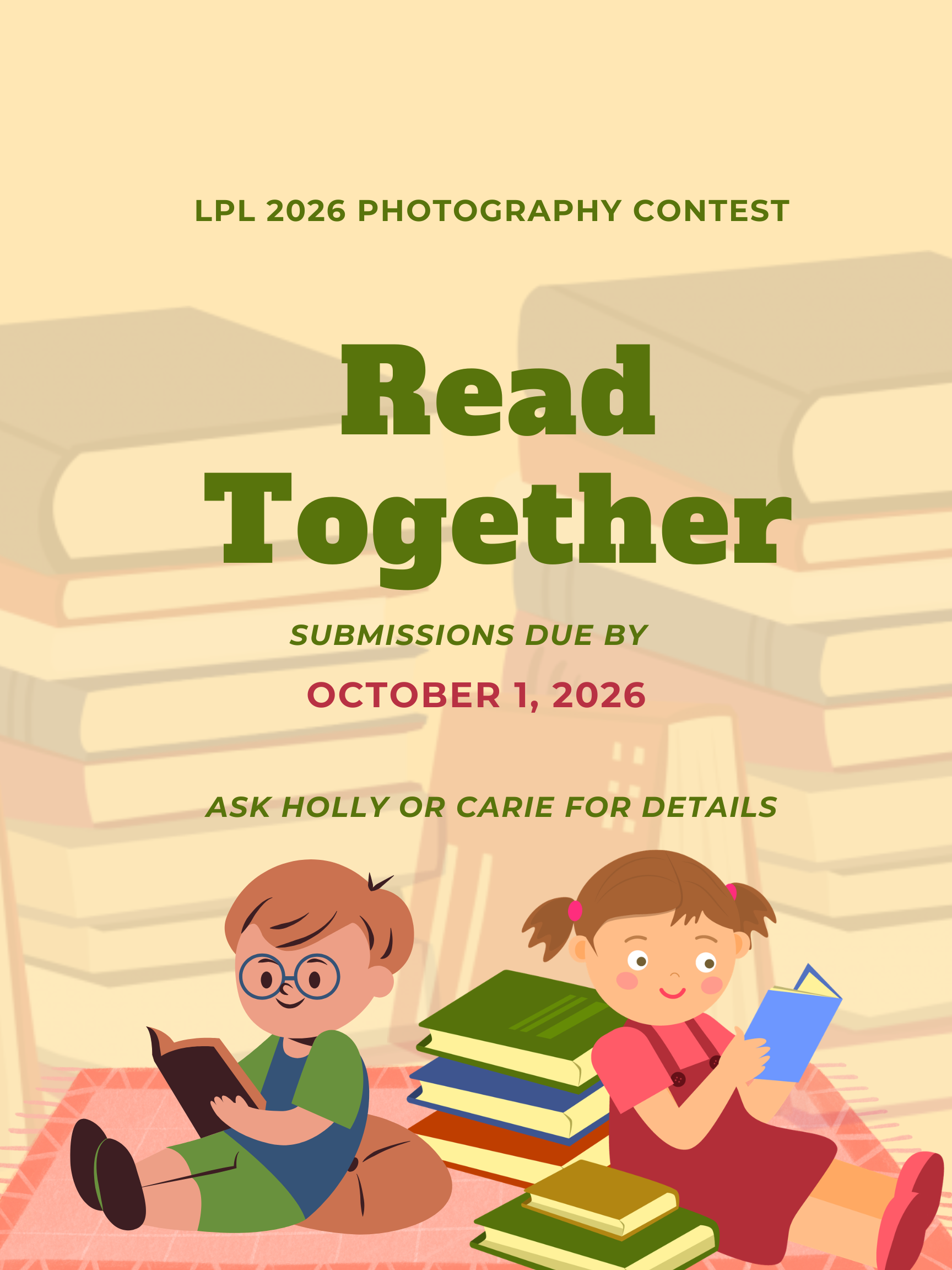 Peach Illustration International Literacy Day Poster